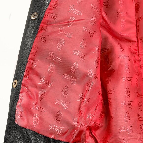 Gucci Black Leather Double-Breasted Moto Jacket - Picture 9 of 13